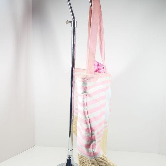 Victoria Secret Striped Beach Bag Tote - Picture 7 of 9